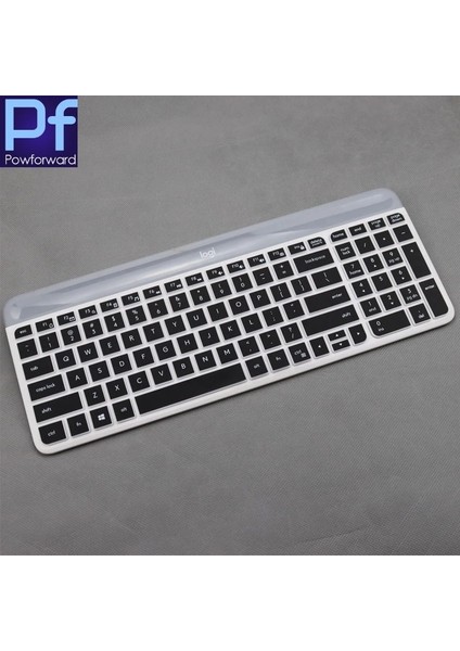 Pembe Silikon Toz Geçirmez Kablosuz Masaüstü Klavye Kapak Cilt Için Logitech K580 Logitech MK470 Ince Kablosuz Combo Klavye (Yurt Dışından)