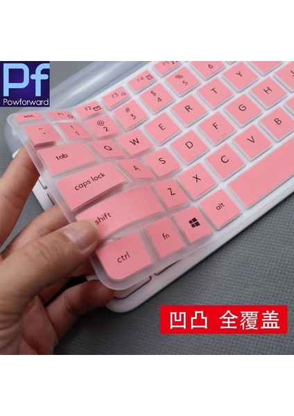 Pembe Silikon Toz Geçirmez Kablosuz Masaüstü Klavye Kapak Cilt Için Logitech K580 Logitech MK470 Ince Kablosuz Combo Klavye (Yurt Dışından)