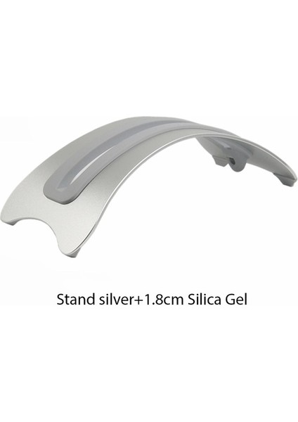 Stand Gümüş 1.8 cm Dikey Dizüstü Bilgisayar Standı Alüminyum Metal Taban Masaüstü Dikey Tablet Tutucu MacBook Kitap Dock Aksesuarları Için Silikon Ped Destek (Yurt Dışından)