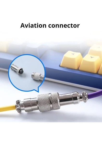 Gri 1.8 M Mekanik Klavye Sarmal Kablo Tel C Tipi USB Kablosu Bilgisayar Havacılık Konektörü Mekanik Klavye Aviator Şarj Kablosu (Yurt Dışından) indirimleri