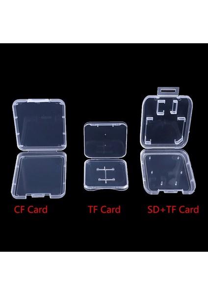 10 Adet Şeffaf Sd Tf Cf Hafıza Kartı Saklama Kutusu Tutucu Kutusu Koruyucu Kılıf Hafıza Kartı Şeffaf Plastik Kasa (Yurt Dışından)