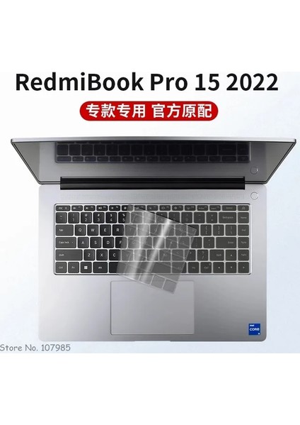 Tpu Silikon Tpu Şeffaf Klavye Kapak Cilt Koruyucu Xıaomı Mı Redmibook Pro 15 2022 15.6 Inç Redmi Kitap PRO15 2022 (Yurt Dışından)