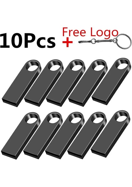 V 64GB-10 Adet 10 Adet/grup Ücretsiz Logo USB Flash Kalem Sürücü 4 GB 8 GB 16 GB 32 GB Su Geçirmez Pendrive 64 GB Memory Stick Gerçek Kapasite U-Disk Cle USB (Yurt Dışından)