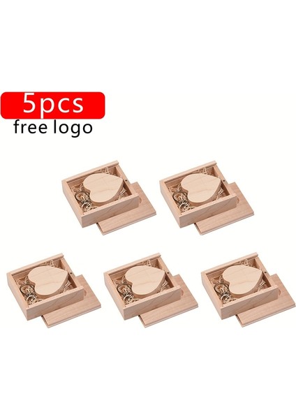 E 16GB Jaster 5 Adet/grup Ahşap Kalp + Kutu USB Flash Sürücü Pendrive 64GB 32GB 16GB 8gb 128GB 4gb U Disk Fotoğraf Düğün Hediyeleri (Yurt Dışından) fiyatları