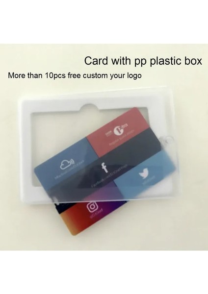 Plastik Kutu ile 2 GB 10 Adet Özelleştirilmiş Şirket Logosu Coloful Fotoğraf Kredi Kartı USB Flash Sürücü Pendrive 8 GB 16 GB 32 GB 64 GB Kalem Sürücü Memory Stick (Yurt Dışından)