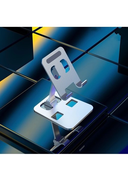 TZH032 Gümüş Katlanabilir Tablet Cep Telefonu Masaüstü Telefon iPad iPhone Samsung Için Standı Masa Tutucu Ayarlanabilir Masa Braketi Akıllı Telefon Standı (Yurt Dışından) modelleri