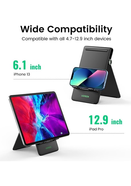 Tablet Standı-Siyah Ugreen Tablet Tutucu Standı Yeni iPad Mini 6 Için Tablet Standı iPad 9 iPad Pro Air Samsung Katlanabilir Laptop Standı Notebook Desteği (Yurt Dışından)
