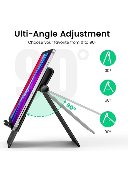 Tablet Standı-Siyah Ugreen Tablet Tutucu Standı Yeni iPad Mini 6 Için Tablet Standı iPad 9 iPad Pro Air Samsung Katlanabilir Laptop Standı Notebook Desteği (Yurt Dışından)