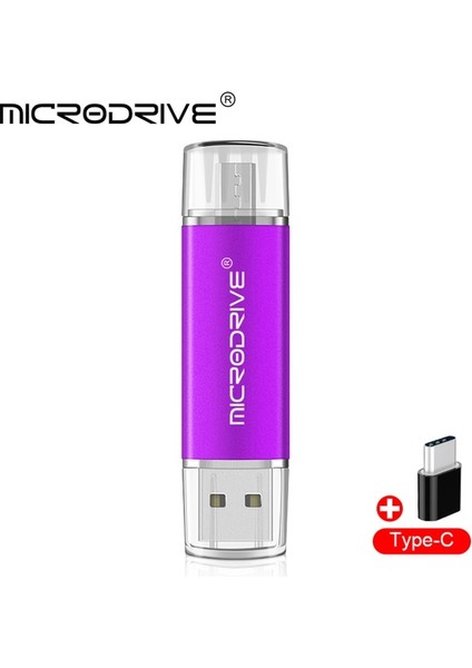 Mor 256 GB 3 In 1 Otg Kalem Sürücü Tip-C 16 GB 32 GB 64 GB Flaş Usb2.0 Memory Stick Flaş Pendrive 128 GB 256G 512G Cle U Disk Kalem Hediye (Yurt Dışından)