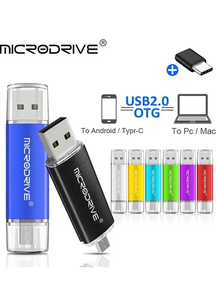 Mor 256 GB 3 In 1 Otg Kalem Sürücü Tip-C 16 GB 32 GB 64 GB Flaş Usb2.0 Memory Stick Flaş Pendrive 128 GB 256G 512G Cle U Disk Kalem Hediye (Yurt Dışından)