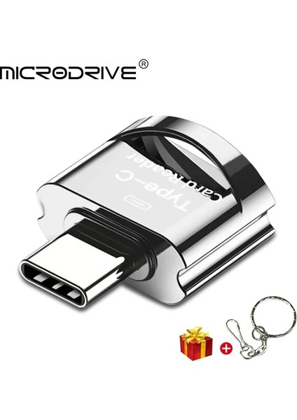 Gümüş 128 GB Yeni USB 3.0 Pendrive Tip C Mikro-Sd Tf Adaptörü Otg H2TESTW 16 GB 32 GB 64 GB 128 GB Mini Kart Okuyucu Akıllı Hafıza Kartı Okuyucu (Yurt Dışından)