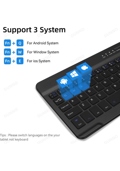 Açık Yeşil 1 Bluetooth Uyumlu Klavye Samsung iPad Xiaomi Huawei Lenovo Tablet Ios Android Windows Kablosuz Teclado ve Fare Için (Yurt Dışından)