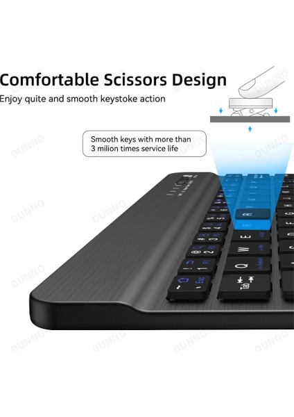 Açık Yeşil 1 Bluetooth Uyumlu Klavye Samsung iPad Xiaomi Huawei Lenovo Tablet Ios Android Windows Kablosuz Teclado ve Fare Için (Yurt Dışından)