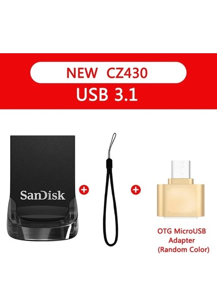 CZ430-A 64 GB Sandisk USB 3.0 Flash Sürücü 128 GB 64 GB 32 GB 16 GB 150 Mb/s Ultra Flaır Memory Stick Kalem Sürücüler Pendrive Flashdisk U Disk Pc Için (Yurt Dışından)