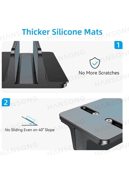MacBook Alüminyum Stand Için Şerit Dikey Dizüstü Bilgisayar Standı, Ayarlanabilir Dock Boyutuyla Tüm MacBook Yüzeyine Uygun Chromebook Dizüstü Bilgisayarlar Tutucu (Yurt Dışından) fırsatları