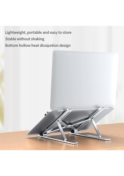 Siyah Katlanabilir Dizüstü Bilgisayar Standı Alüminyum Dizüstü Standı Taşınabilir Dizüstü Bilgisayar Tutucu Tablet Standı Bilgisayar Desteği MacBook Air Pro ipad (Yurt Dışından)