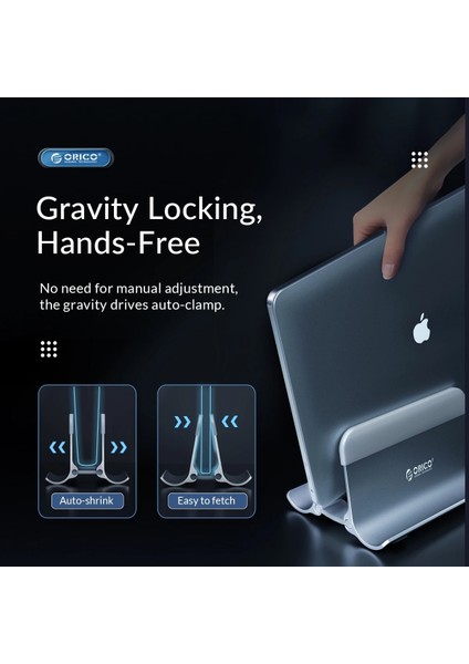 Tek Yuvalı Orıco Alüminyum Dikey Dizüstü Standı Yerçekimi Kilitleme Tutucu Masaüstü Dizüstü Standı Depolama MacBook Dell Samsung Için Tablet Standı (Yurt Dışından)
