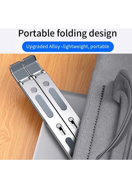 Gri Yükseltme Mini Çok Fonksiyonlu Katlanabilir Dizüstü Bilgisayar Standı Ayarlanabilir Alüminyum Dizüstü Bilgisayar Destek Masası Tabanı Tutucu Dizüstü Tablet Aksesuarları (Yurt Dışından) modelleri
