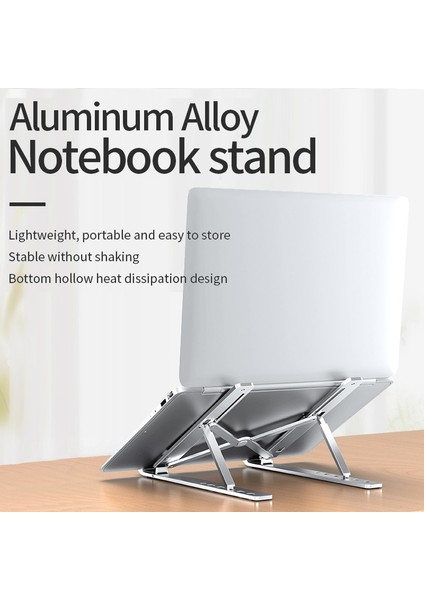 Gri Yükseltme Mini Çok Fonksiyonlu Katlanabilir Dizüstü Bilgisayar Standı Ayarlanabilir Alüminyum Dizüstü Bilgisayar Destek Masası Tabanı Tutucu Dizüstü Tablet Aksesuarları (Yurt Dışından) indirimleri