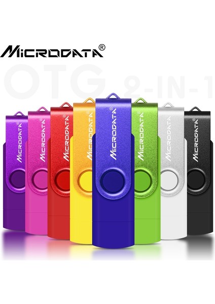 Mor 64 GB Çok Renkli Yüksek Hızlı Tip-C 3'ü 1 Arada Otg USB Flash Sürücü 64 GB 128 GB Kalem Sürücüsü 32 GB Akıllı Telefon Için Pendrive Mikro USB Sopa (Yurt Dışından)
