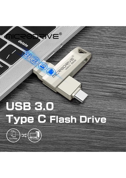 64GB Usb3.0 Flash Sürücüler Type-C Pendrive 256GB 128GB Флешка USB Kalem Sürücü 64GB Metal USB 3 0 Sopa Yüksek Hızlı USB Flash (Yurt Dışından)