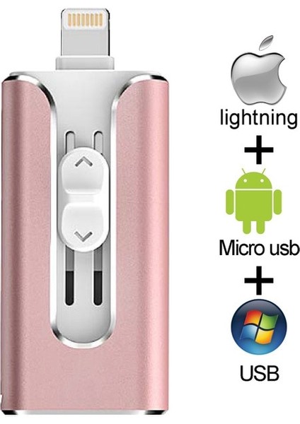Pembe 64 GB USB Flash Sürücü Pendrive iPhone 6/6 S/6 Artı/7/7 Artı/8/x Usb/otg/yıldırım 32G 64 GB Kalem Sürücü Ios Harici Depolama Aygıtları Için (Yurt Dışından)