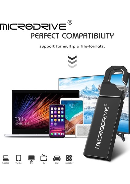 Gümüş 256 GB Metal USB Flash Sürücü 32 GB 64 GB 128 GB Yüksek Hızlı USB 2.0 Pendrive Su Geçirmez Kalem Sürücü USB Sopa Flash Sürücü Ücretsiz Hediye (Yurt Dışından) fiyatları