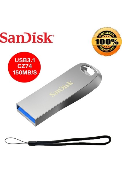 CZ74-1PCS 128GB Sandisk CZ48 CZ73 CZ74 CZ410 CZ430 16GB USB 3.1 512GB Flash Sürücü 32GB Mini Kalem Sürücü 64GB 256GB Hafıza Çubuğu 128GB Pc/not Için (Yurt Dışından)