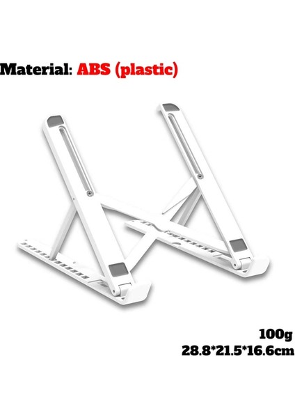 Beyaz D Taşınabilir Dizüstü Bilgisayar Standı Ayarlanabilir Dizüstü Bilgisayar Standı Alüminyum Dizüstü Tutucu Katlanabilir Soğutma Desteği Dizüstü Bilgisayar Braketi Tablet Braketi (Yurt Dışından)
