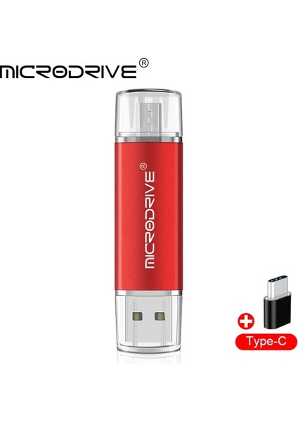 Kırmızı 64GB Otg 3 In 1 Pendrive 128GB 64GB Cle USB Bellek 32GB 16GB Kalem Sürücü 8gb 4gb Flash USB Kalem C Tipi Anahtar USB Flash Stick Iş Hediye (Yurt Dışından)