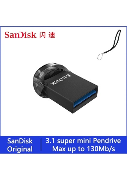 CZ430 B 32GB Sandisk USB 3.1 Mini Pendrive 128GB 64GB 32GB 256GB 512G USB Flash Sürücü 128 16 GB Kalem Sürücüsü Anahtar Bellekte USB Flash Çubuk Disk (Yurt Dışından)