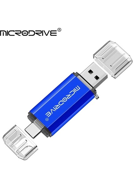 Mavi 128GB Pendrive Tip C Otg USB Flash Sürücü 128GB 64GB 32GB USB Memory Stick 2.0 Pendrive Tip-C Cihaz Için Yüksek Hızlı (Yurt Dışından)