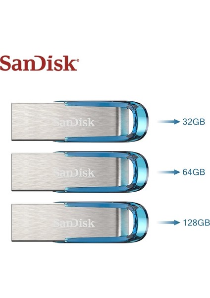32GB USB 3.0 Sandisk CZ73 USB Flash Sürücü Yüksek Hızlı 128GB 64GB 32GB Mini Flash Sürücü Bellek Mavi USB Sopa Pendrive (Yurt Dışından)