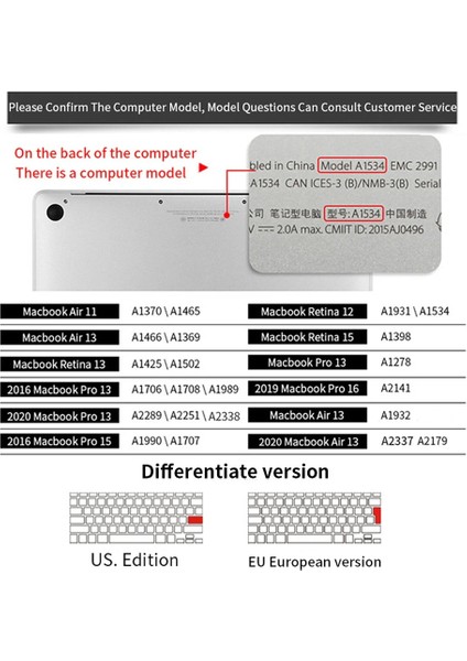 Abd Hava 13 Pro 14 16 Şeffaf Klavye Kapak Macbook Air 13 M2 Pro 13 M1 PRO14 15 16 Retina 11 Silikon Koruyucu Kılıf A2337 A2779 A2681 (Yurt Dışından) fiyatları