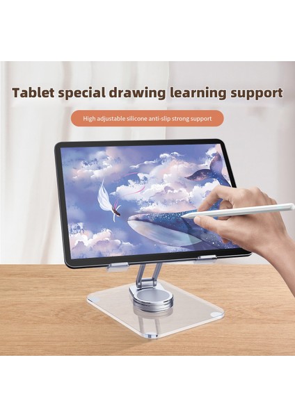 A-Gri 360° Dönen Katlanabilir Tablet Tutucu Delikli Dizüstü Masaüstü Braketi Standı iPad Samsung Için 4.7-12 Inç Dizüstü Bilgisayar Kaldırma Montajı (Yurt Dışından)
