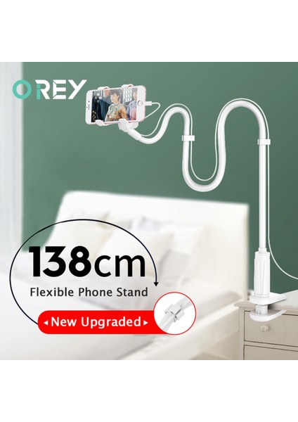 100 cm Altın Evrensel Telefon Tutucu Esnek 360 Klip Cep Cep Telefonu Tutucu Masası Tembel Yatak Masaüstü Braketi Montaj Standı Taban Braketi Desteği (Yurt Dışından) fiyatları