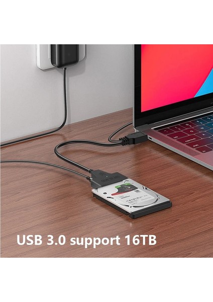 USB 2.0 Abd Sata USB 3.0 Kablosu Güç Kaynağı Adaptörü 2.5 3.5 Inç Sabit Disk Disk Harici Konektör SSD HDD 22PIN Adaptör Sata A USB (Yurt Dışından)
