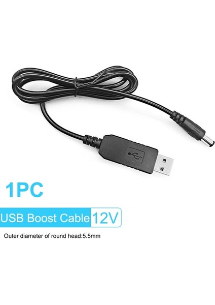 1 Adet 12V Kablo USB Güç Artırma Hattı Dc 5V Için 12V 9V Step Up Modem Dönüştürücü Kablosu 5.5x2.1mm Fiş USB Dc Kablosu Için Wifi Yönlendirici Lamba Hoparlör (Yurt Dışından)