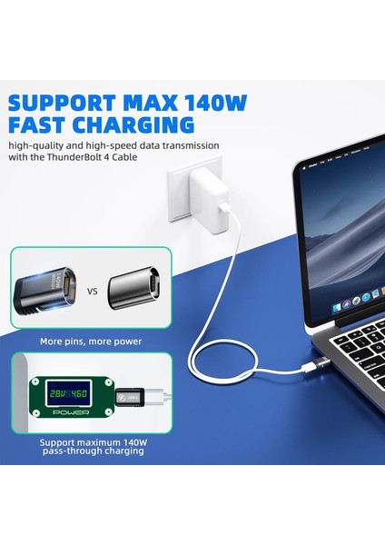 3 Adet Ipuçları Fonken 24PINS USB 4 Manyetik Adaptör Tip C 140W Macbook Pro Air Için Samsung 40G 20G 8K@60Hz USB C Hızlı Şarj Mıknatıs Dönüştürücü (Yurt Dışından)