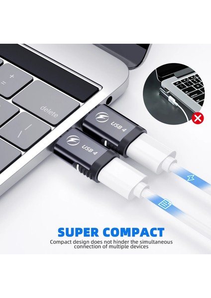 3 Adet Ipuçları Fonken 24PINS USB 4 Manyetik Adaptör Tip C 140W Macbook Pro Air Için Samsung 40G 20G 8K@60Hz USB C Hızlı Şarj Mıknatıs Dönüştürücü (Yurt Dışından)