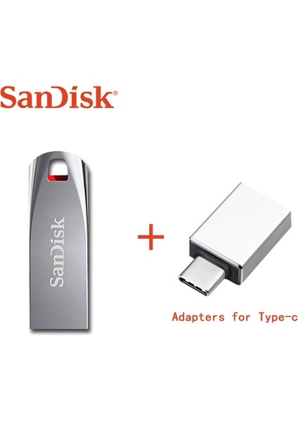 Type-C 64GB Sandisk Için Adaptörler Orijinal 100% Flash Sürücü Memory Stick USB 2.0 Kalem Sürücü Mini 64GB 32GB 16GB Pc Tablet Için Destek Resmi CZ71 (Yurt Dışından)
