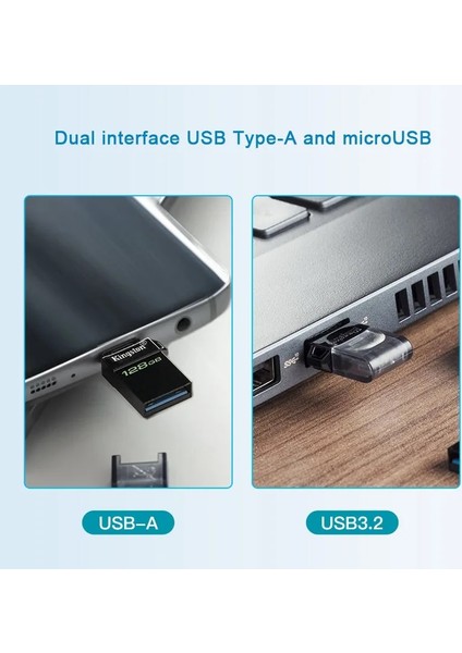 32GB Kingston Mikro USB Flash Sürücü 64GB 32GB 128GB USB 3.2 Gen 1 G2 Tip-A Pendrive Kalem Sürücü Memory Stick Pc Telefon Pc Dizüstü Bilgisayar Için (Yurt Dışından)