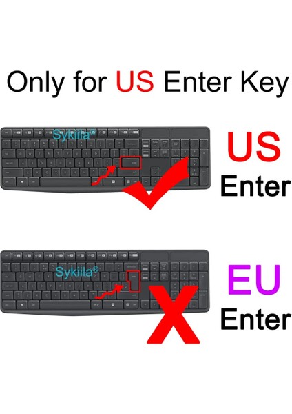 Pembe Klavye Kapağı Logitech MK235 K235 MK315 K375S 2019 2020 Kablosuz Siyah Şeffaf Şeffaf Silikon Tpu Kılıf Koruyucu (Yurt Dışından) modelleri