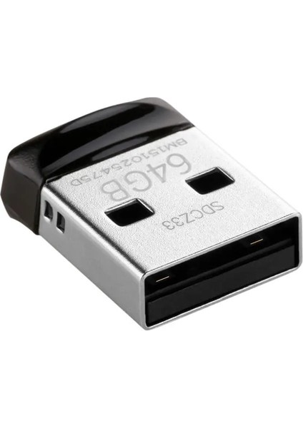 CZ33 64 GB Sandisk Cruzer Fit CZ33 Süper Mini USB Flash Sürücü 64 GB USB 2.0 Sandisk Kalem Sürücü 32 GB Hafıza Çubuğu Kalem Sürücüler 16 GB U Disk (Yurt Dışından)