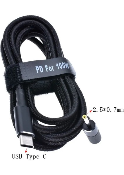 7.9-5.5mm 100W 5A Pd'den Dc'ye 5.5*2.1 5.5*2.5 7.4*5.0 4.5*3.0 Tuzak Tetikleyici Adaptör Kablosu Type-C Pd Tuzak Hattı Şarj Dizüstü Bilgisayar Şarj Cihazı (Yurt Dışından)