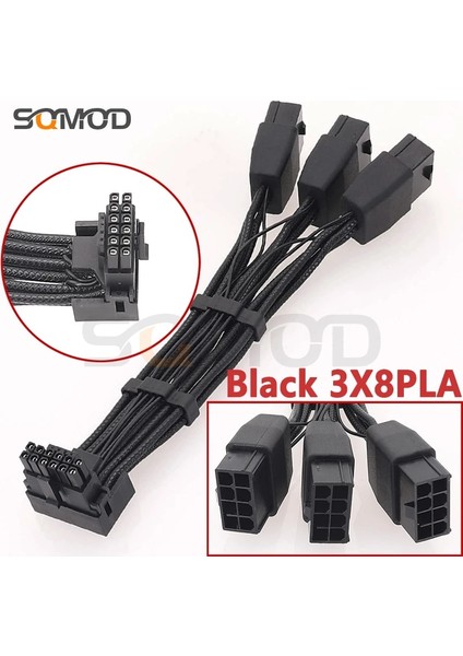 Siyah 4X8PLB Yenı Gpu RTX4090 RTX4080 Serisi 16AWG 4X8PIN 3X8PIN Pcı-E - 16PIN (12+4) Pcı-E 5.0 12VHPWR Konektörü 90 Derece Dirsek (Yurt Dışından)