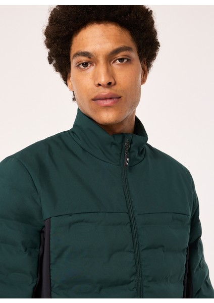 Yeşil - Siyah Erkek Dik Yaka Kapitone Zip Ceket FOA403441 Ellıpse Rc Quılted Jacket fırsatları