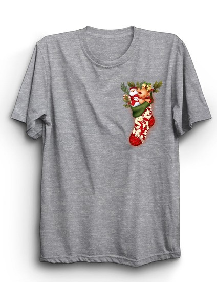 Noel Baba, Noel Sock Logo, Çorap, Christmas, Yeni Yıl, Yılbaşı Tişört