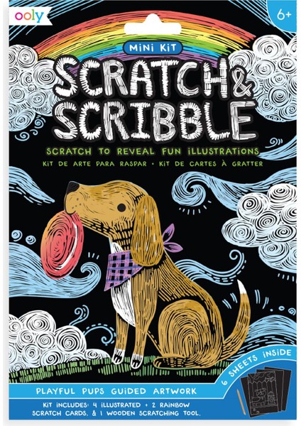 Ooly Mini Scratch & Scribble - Playful Pups