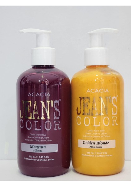 Acacia Jeans Color Magenta Altın Sarısı 250ML 2li Set